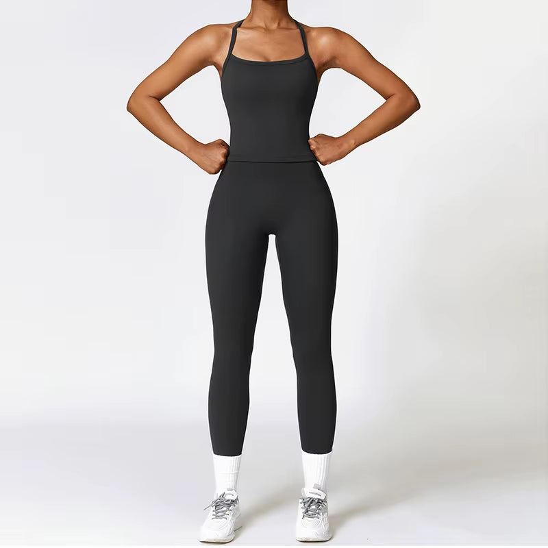 Fitness Yoga Set Gym Sport Suits Sexy Women Sports Wear Girl Clothing Booty Yoga Pants Leggings Bra Top Sportswear
