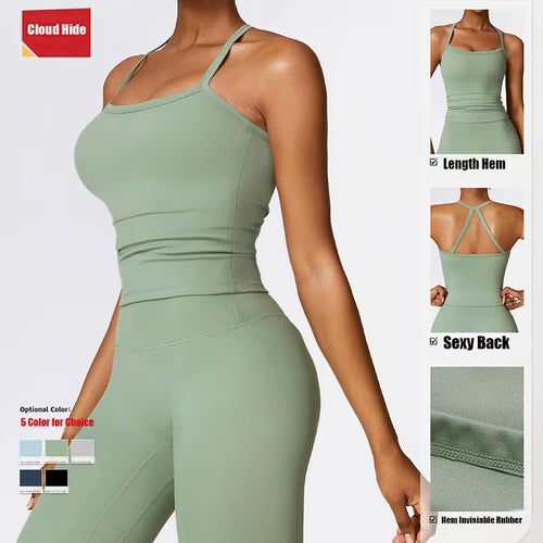 Fitness Yoga Set Gym Sport Suits Sexy Women Sports Wear Girl Clothing Booty Yoga Pants Leggings Bra Top Sportswear