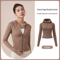 SpringAutumn Hooded Yoga Jacket For Women, Slimming And Figure-flattering