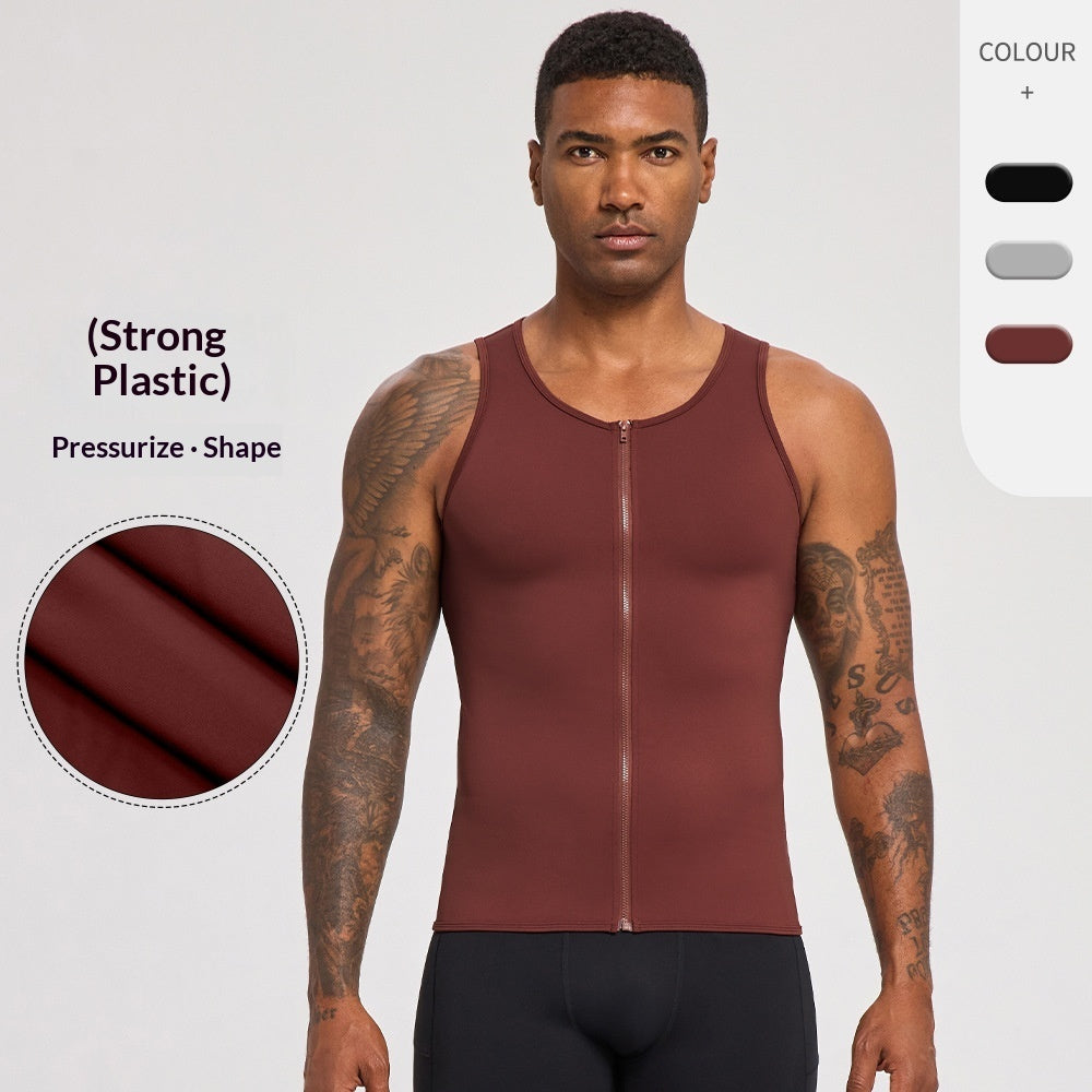 Form-fitting Fitness Top With A Zipper Sports Tank Top