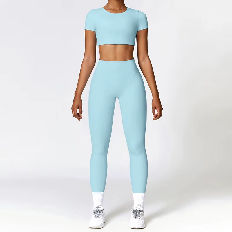 Fitness Yoga Set Gym Sport Suits Sexy Women Sports Wear Girl Clothing Booty Yoga Pants Leggings Bra Top Sportswear
