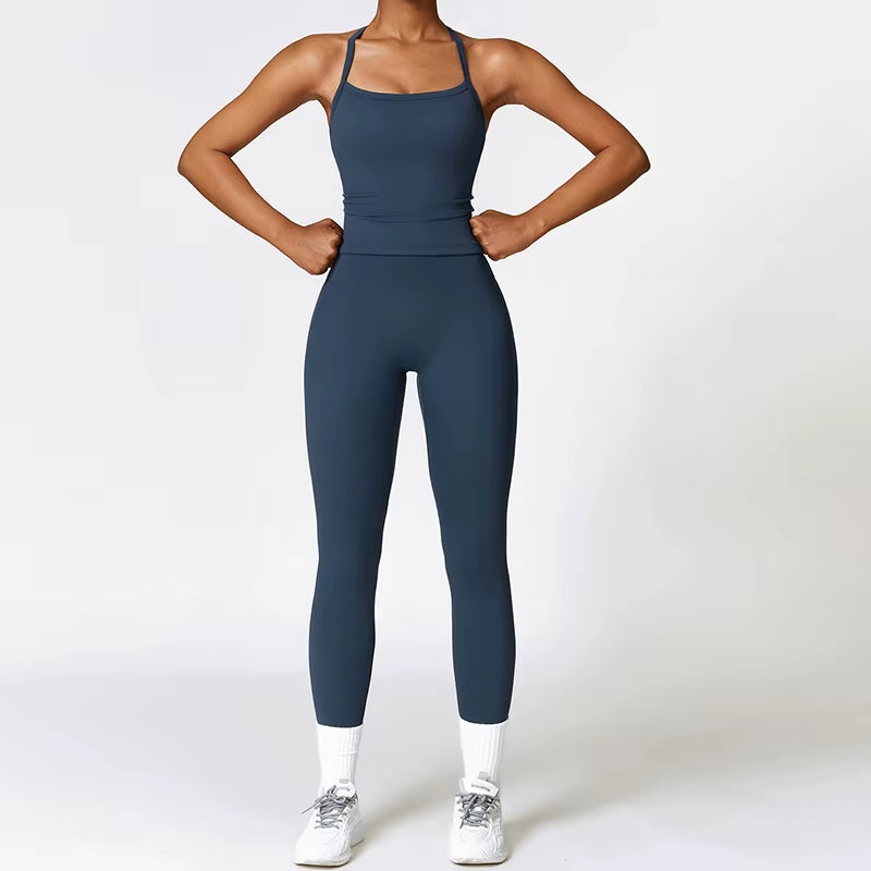 Fitness Yoga Set Gym Sport Suits Sexy Women Sports Wear Girl Clothing Booty Yoga Pants Leggings Bra Top Sportswear